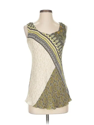 Pre-owned Nic + Zoe Sleeveless Blouse In Yellow