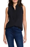 Nic + Zoe Nic+zoe Falling Chiffon Tank Top In Black Onyx