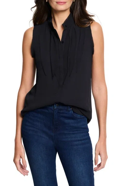 Nic + Zoe Nic+zoe Falling Chiffon Tank Top In Black Onyx