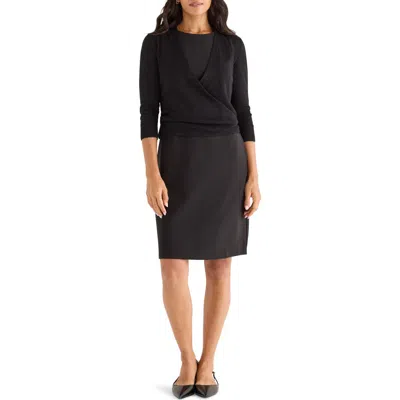 Nic + Zoe Nic+zoe Sleeveless Stretch Little Black Dress