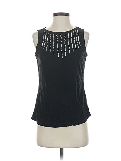 Pre-owned Nic + Zoe Sleeveless Top Black Halter Neckline Tops