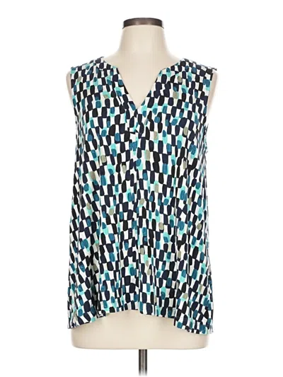 Pre-owned Nic + Zoe Sleeveless T-shirt In Blue