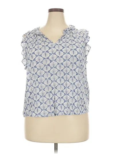 Pre-owned Nic + Zoe Sleeveless T-shirt In Blue