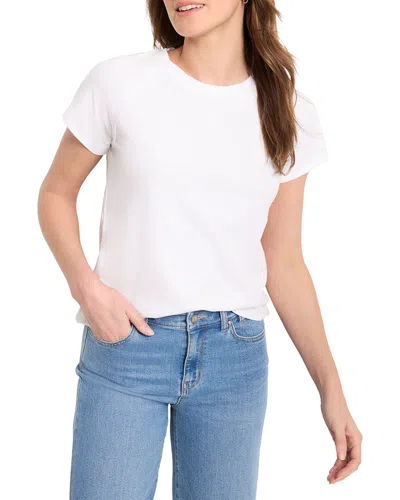Nic + Zoe Nic+zoe Slub Crew Neck T-shirt In White