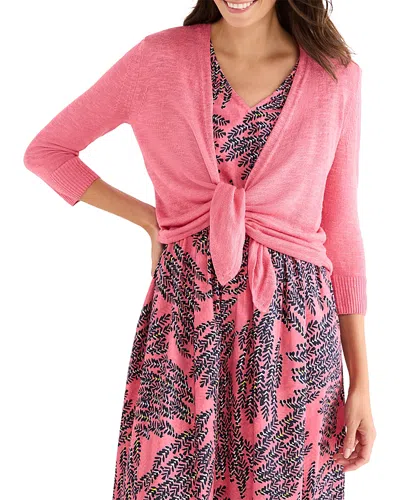 Nic + Zoe Nic+zoe Slub Knit 4-way Cardigan In Pink