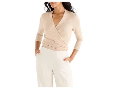 Nic + Zoe Slub Knit 4-way Cardigan In Brown