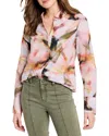 Nic + Zoe Nic+zoe Smoky Petals Cotton Button-up Shirt