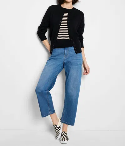 Nic + Zoe Snap It Up Cardigan In Black