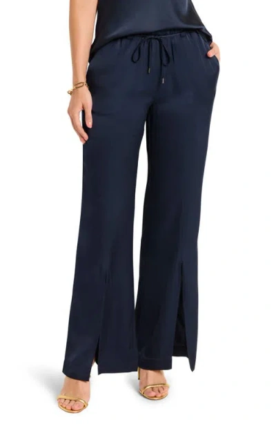 NIC + ZOE NIC+ZOE SOCIAL EDIT FRONT SLIT SATIN PANTS