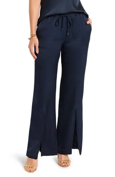 NIC + ZOE NIC+ZOE SOCIAL EDIT FRONT SLIT SATIN PANTS