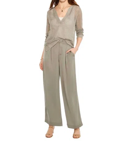 Nic + Zoe Soft Drape Wide-leg Pant In Tarragon In Multi