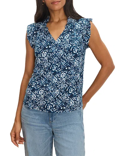 Nic + Zoe Nic+zoe Soft Sleeve Top In Blue