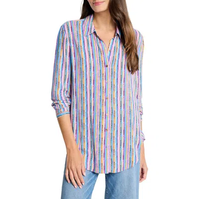 NIC + ZOE NIC+ZOE SOLSTICE STRIPE BUTTON-UP SHIRT