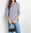 Nic + Zoe Solstice Stripe Shirt In Multi