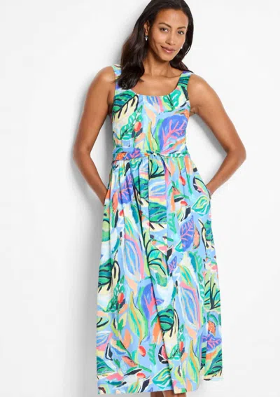 Nic + Zoe Sophie Midi Dress In Island Beat In Multi