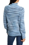Nic + Zoe Nic+zoe Space Dye Cotton Blend Sweater In Blue Multi