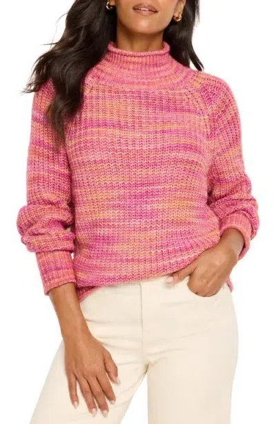 NIC + ZOE NIC+ZOE SPACE DYE COTTON BLEND SWEATER