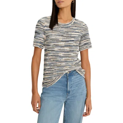 Nic + Zoe Nic+zoe Space Dye Tuck Stitch Sweater In Multi