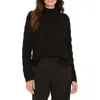 Nic + Zoe Nic+zoe Cable Knit Sparkle Sweater In Black