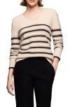 Nic + Zoe Nic+zoe Sparkle Stripe Cashmere & Cotton Blend Sweater In Multi