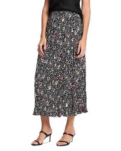 Nic + Zoe Spotted Dots Skirt In Black Multi