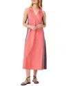 Nic + Zoe Nic+zoe Spotty Stripes Sleeveless Midi Dress In Pink