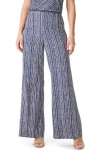 Nic + Zoe Nic+zoe Spring Rain Stripe Wide Leg Pants In Indigo Multi