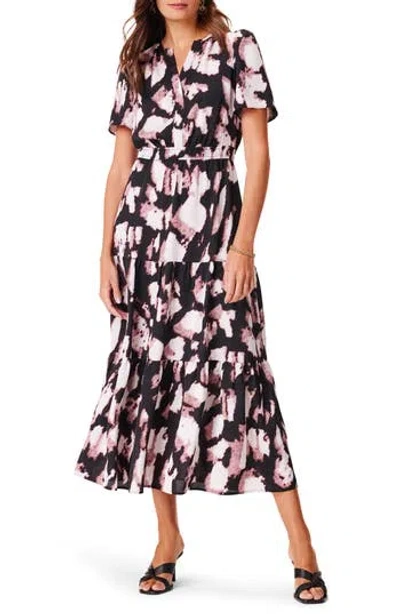 NIC + ZOE NIC+ZOE SPRING SHADOW DAYDREAM TIERED MIDI DRESS