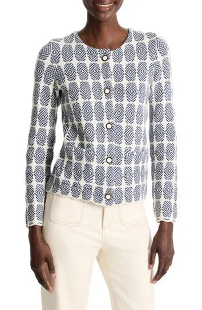 NIC + ZOE NIC+ZOE STACKED MEDALLIONS COTTON BLEND KNIT JACKET