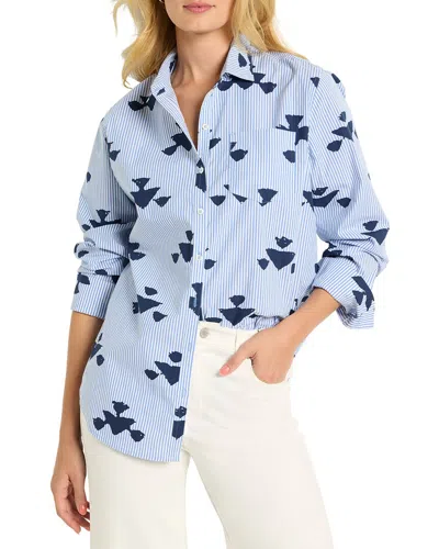 Nic + Zoe Stamped Stripe Woven Shirt