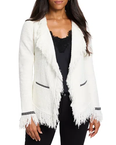 NIC + ZOE NIC+ZOE STATEMENT FRINGE MIX KNIT JACKET