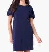 Nic + Zoe Statement Sleeve T-shirt Dress In Dark Indigo In Purple