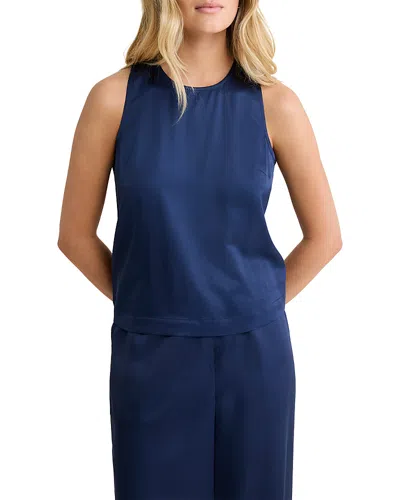 Nic + Zoe Nic+zoe Stevie Satin Tank Top In Blue