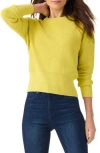 Nic + Zoe Nic+zoe Stitch Crewneck Sweater In Yellow