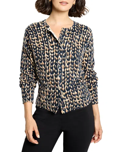 NIC + ZOE NIC+ZOE STITCH PRINT SNAP IT UP CARDIGAN