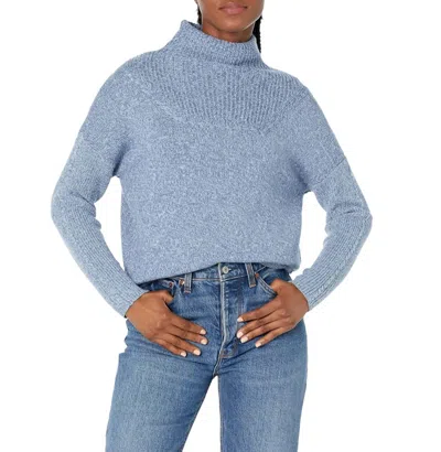 Nic + Zoe Stitch Sweater In Blue Mix