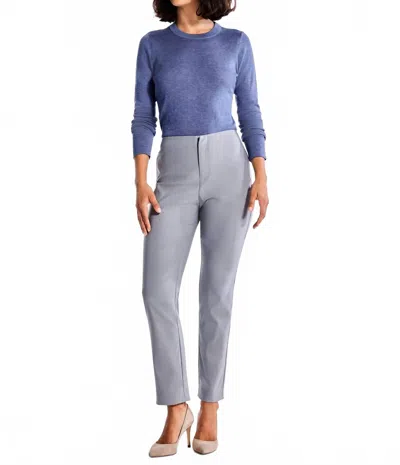 Nic + Zoe Straight Leg Pants In Grey In Blue