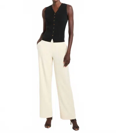 Nic + Zoe Stretch Knit Suiting Lenox Wide-leg Pants In Canvas In White