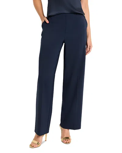 Nic + Zoe Nic+zoe Stretch Suiting Lenox Wide Leg Pants In Dark Indigo