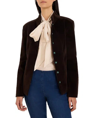Nic + Zoe Nic+zoe Stretch Velvet Riding Jacket In Multi