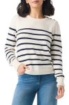 Nic + Zoe Nic+zoe Stripe Crewneck Sweater In Multi