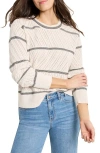 Nic + Zoe Nic+zoe Stripe Pointelle Stitch Sweater In White Multi