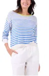 Nic + Zoe Supersoft Striped Up Sweater In Multi