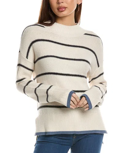 Nic + Zoe Nic+zoe Striped Waffle Sweater