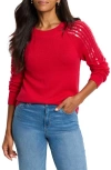 Nic + Zoe Nic+zoe Subtle Shine Sequin Sweater In Amaryllis