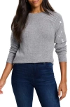 Nic + Zoe Nic+zoe Subtle Shine Sequin Sweater In Nickel