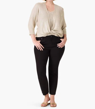 Nic + Zoe Subtle Sparkle 4-way Cardigan In Brown Rice In Multi