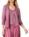 Nic + Zoe Nic+zoe Subtle Sparkle 4-way Cotton Blend Cardigan In Terra