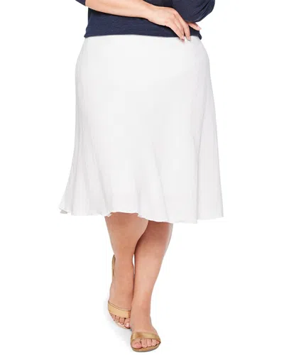 Nic + Zoe Nic+zoe Summer Fling Flirt Linen-blend Skirt In White