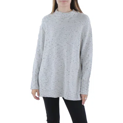 Nic + Zoe Sun Turn Womens Knit Mock Neck Pullover Sweater In Grey